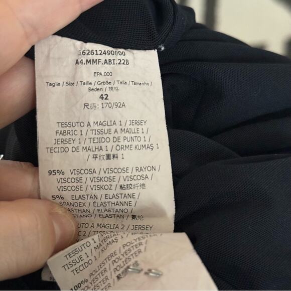 Max Mara Pleated Dress in Black Size 42 - Picture 2 of 4